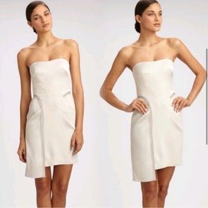 Rare Bcbgmaxazria Runway Gleam Dress size 0 off white color
